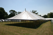 erected traditional marquee